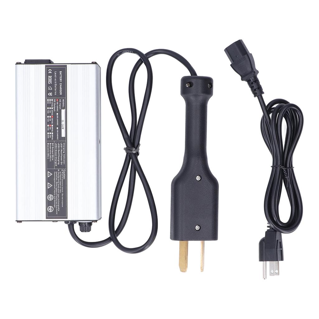 Club Car Battery Charger 36V 5A Octagonal Head   Silver Aluminium Replacement for EZGO