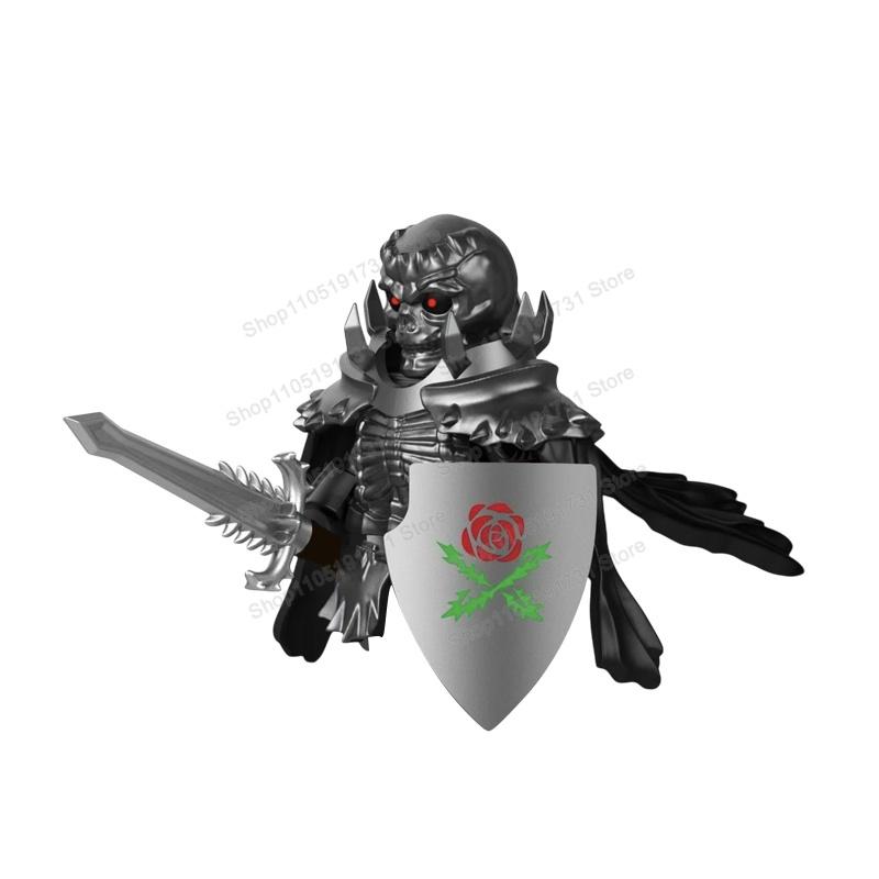 Neue Berserk Skelettpferd Zubehör Bausteine Lichkönig Guts Mini Actionfigur Baustein Spielzeug GP105 GP201 black