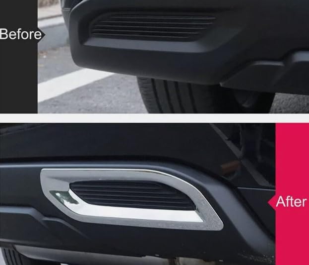 FUKUARE Rear Bumper Garnish, Rear Reflector Cover, Exterior Custom Parts for the New Outlander PHEV GN0W