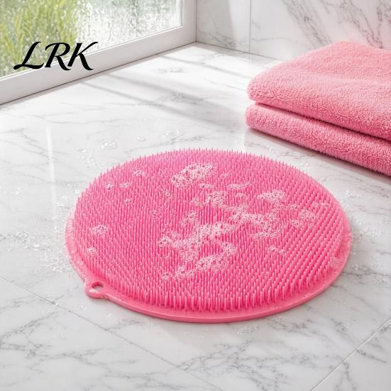 Silicone Foot Scrubber Mat with Anti-Slip Suction Cups, Ultra Soft Bristles Bath Bristle Brush, Wall Mounted Cleaner for Deep Cleaning And Massage