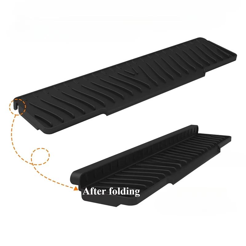Foldable Silicone Sink Splash Guard Narrow Edge Drain Pad for Kitchen Sinks Bathroom Sink Protector Silicone Sink Splash Guard