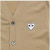 Comme DeS GarconS P1n066 2 Play White Heart Wafen Men S Cardigan