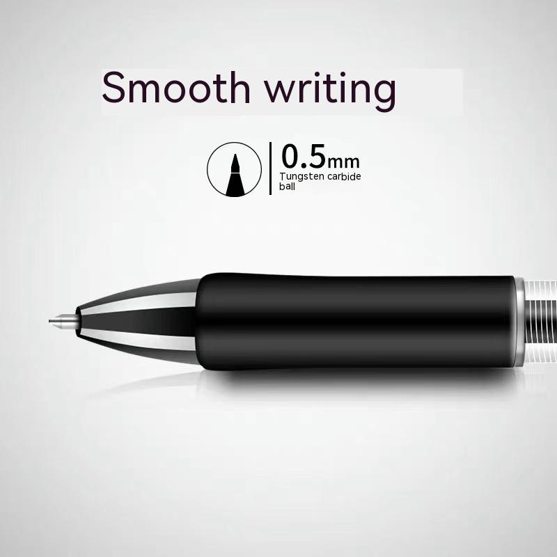 Stylo à bille à encre gel rétractable, noir, rouge, bleu, pour l'écriture, fournitures de bureau et scolaires, papeterie, rétractable 0,5 mm, boîte de 12 pièces