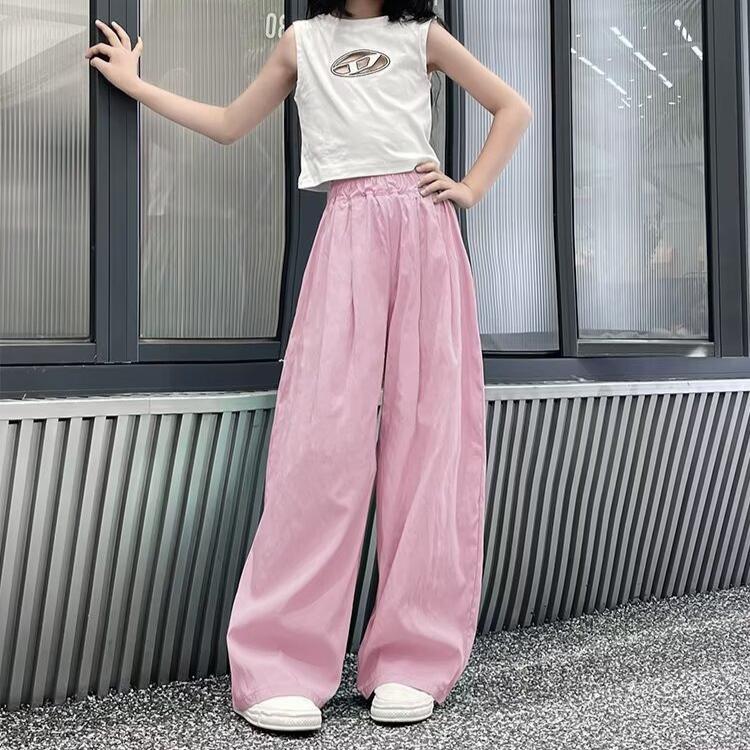 Girls' Summer Thin Pants Baby Summer Clothes Ice Silk Wide Leg Mosquito Proof Pants Yamamoto Pants