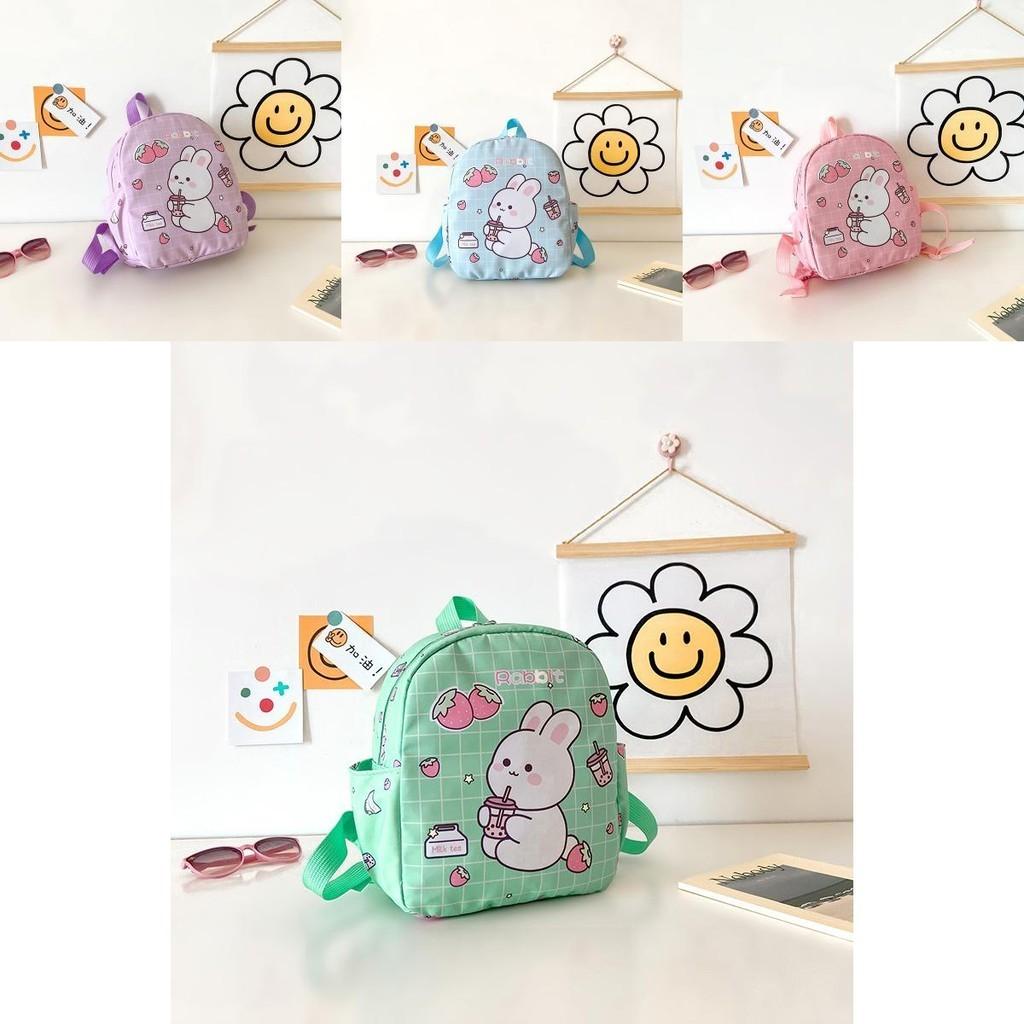 Cute Rabbit Pattern Oxford Cloth Backpack For Children Ideal For School And Playtime