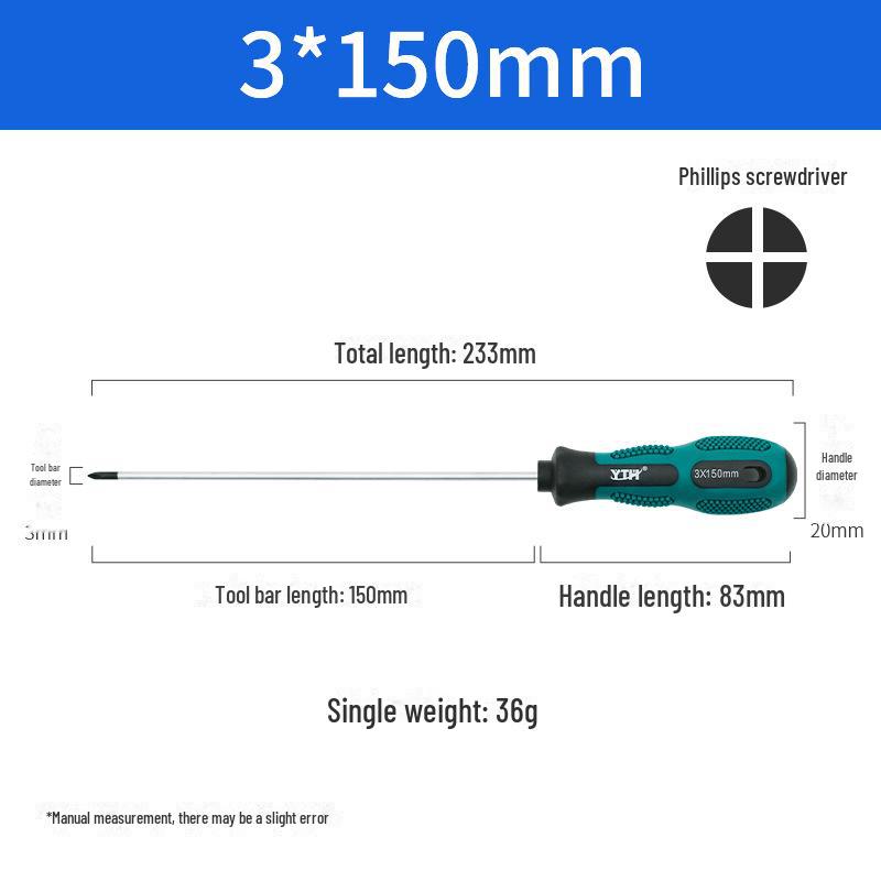 Dual-Purpose Mini Screwdriver Set: Single-use Cross & Flat Head, Magnetic Core, Impact-Resistant