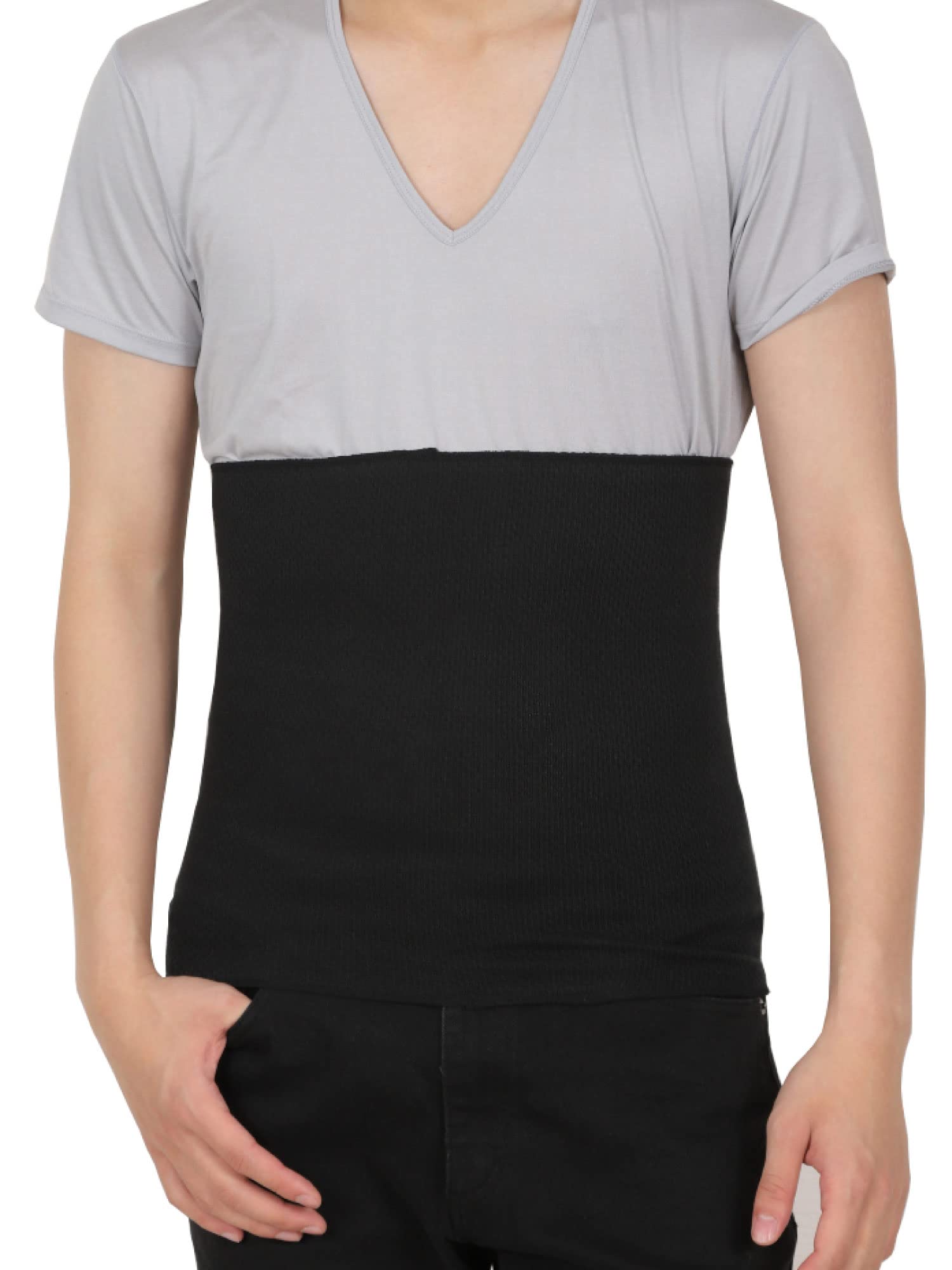 

Belly Band Silk in Cotton Belly Band Made in Japan [fuwarism] Men s (L, Black) чорний