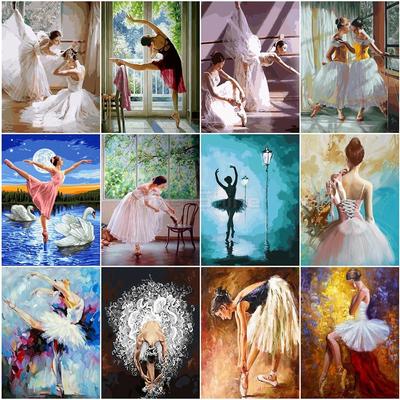 Fai da te ballerina pittura diamante pittura a mano tela set da parete ritratto decorazione della stanza dei bambini