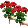 Realistic Red Artificial Flowers with Multiple Stems for DIY Wedding Bouquets