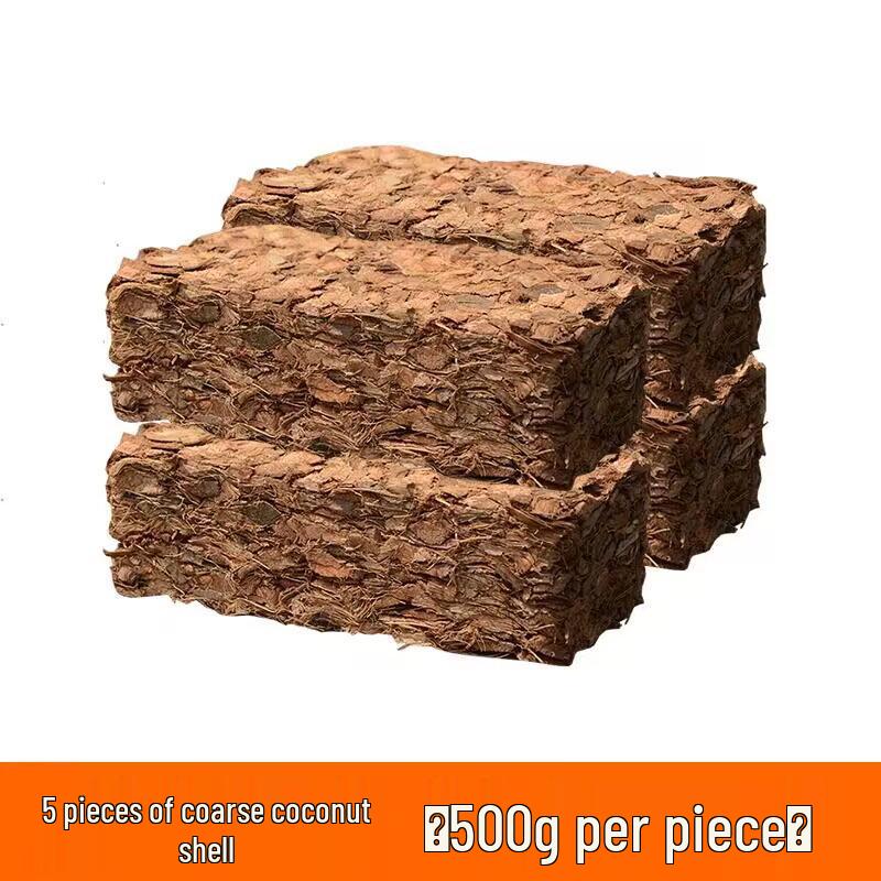 Orchid Nutrient Soil: Small Coconut Husk Bricks & Coarse Fiber for Phalaenopsis/Dendrobium Growing Medium