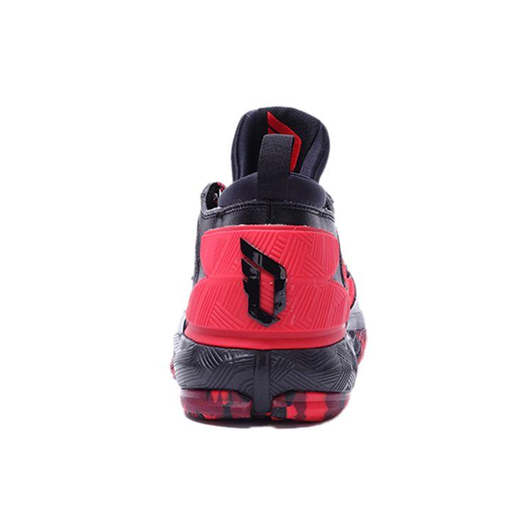 Adidas D Lillard 2 Round Toe Lace-Up Durable Mid-Top Basketball Shoes Men sneakers Black Red B42387