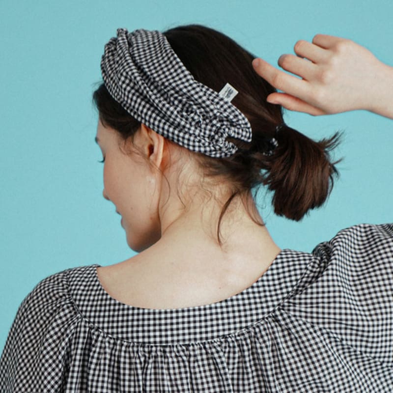 CHIQUITA Turban Headband (Check) Black 232705SBK