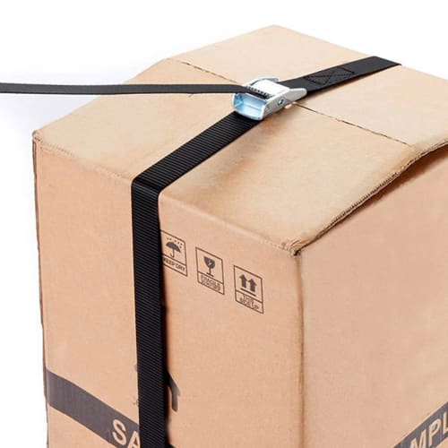 OMIQIY Set of 4 Cargo Tie-Down Straps, 6m x 2.5cm Wide, Multi-Purpose, for Securing Luggage, Earthquake Preparedness, Preventing Cargo Shifting, Packi