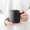 Ceramic Tea Brewing Cup: Coarse Pottery Personal Mug with Engraving - Perfect for Office or Souvenir Gift