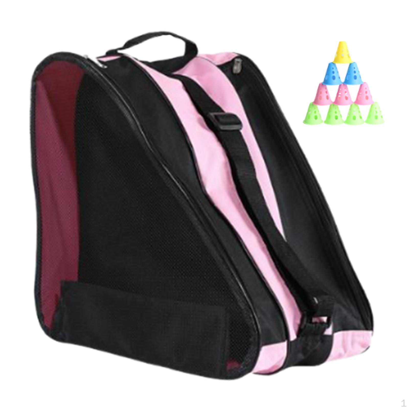 

Трехслойный держатель для роликовых коньков для хоккейной экипировки с тренировочными конусами розовый