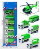 4/6Pcs Pull Back Engineering Vehicle Boys Toys Kids Toy Car Inertia Sanitation Truck Models For Children Ideal Gifts
