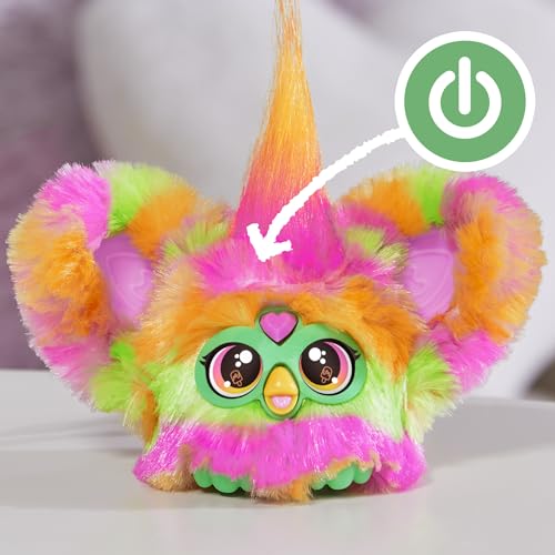 Furby Fur Bullets Party Mini Friend Over 45 Sounds, Furby Language, Electric Plush Toy, Ages 6+, Multicolor G0400 Genuine Product