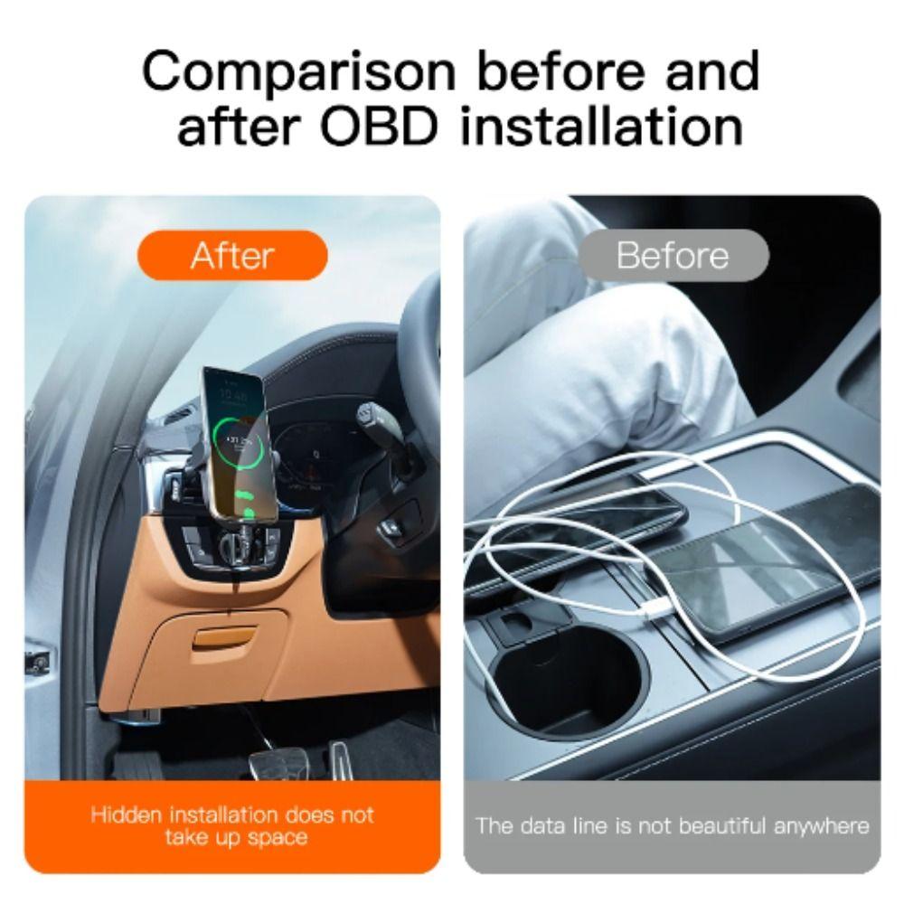 OBD OBD Adapter Charging Wall Adapter OBD Plug Ports Extender Phone Charge OBD Car Charger Model Y