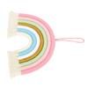Macrame Woven Rainbow 7 Colors Hand Woven Rainbow Wall Hanging Tassel Decoration for Home Room