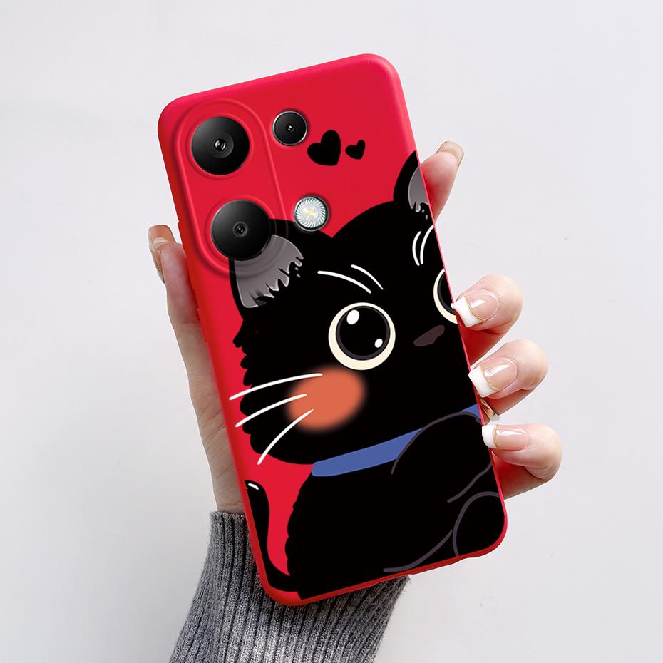 For Xiaomi Poco M6 Pro Case Soft Silicone Cute Cat Panda Shockproof Cover for Poco M6 Pro 4G TPU Coque Funda Shell M6Pro 6.67''
