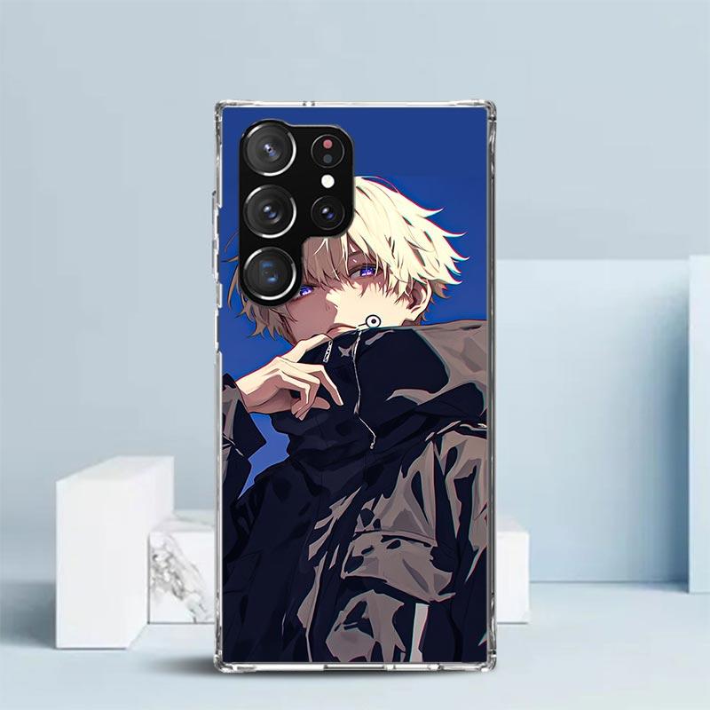 Kaisen J-Jujutsu Inumaki Toge Pouzdro na telefon Pro Samsung Galaxy S24 S25 Edge S26 Ultra S22 S23 Plus S21 + S20 FE Měkký zadní kryt z TPU