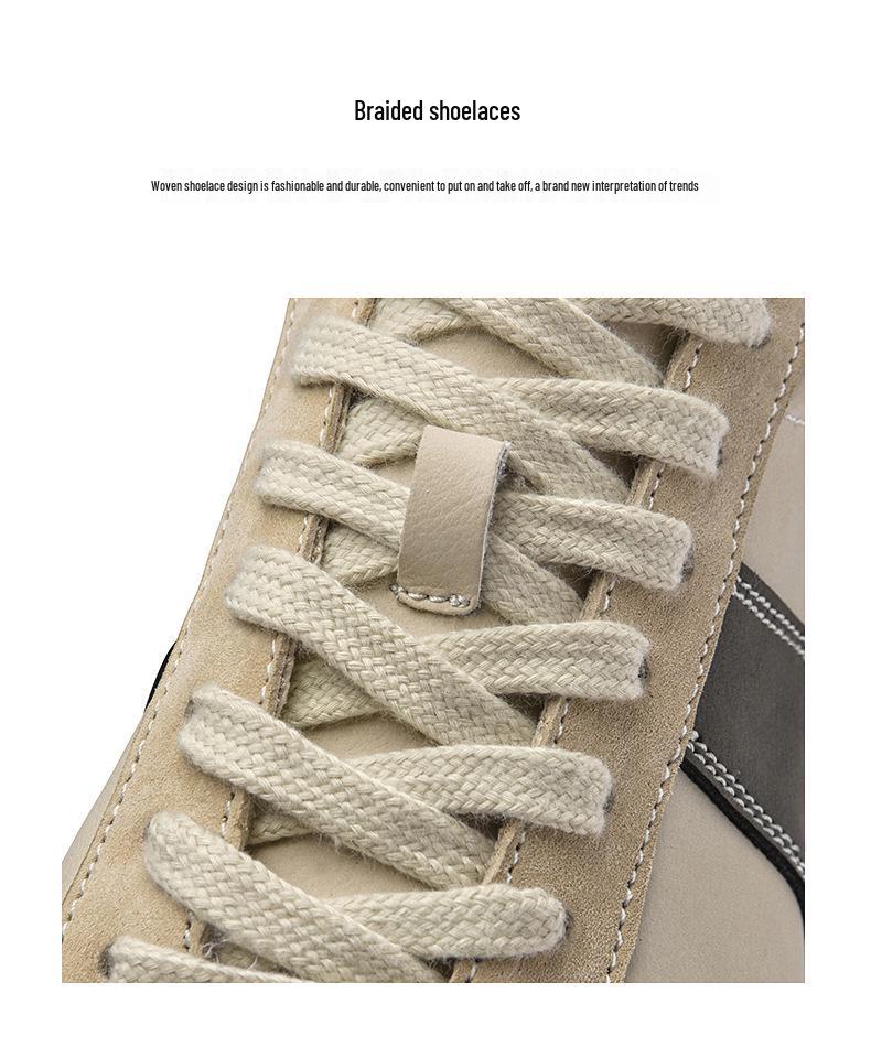 Men's Retro Leather Trainers: Versatile, Lightweight, Wear-Resistant Skate Loafers