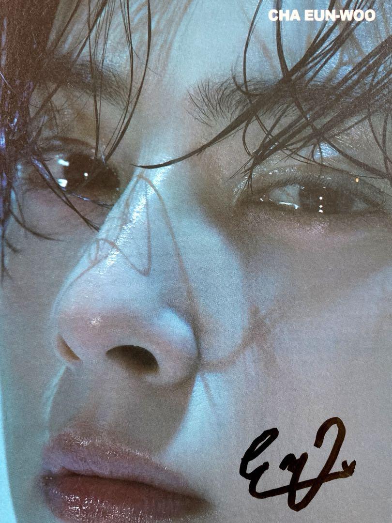 

[USED] On sale...Official postcard with Cha Eun-woo s autograph...Cha Eun-woo...