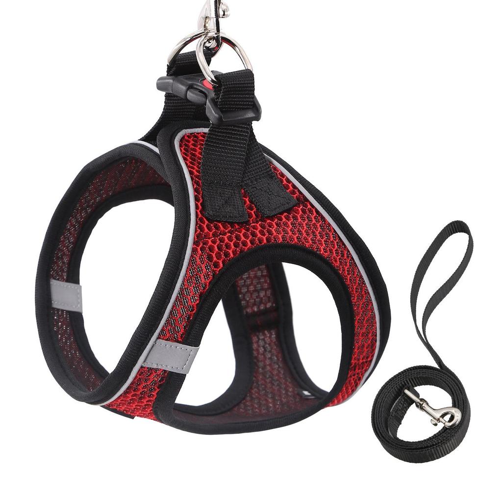Reflective Comfort Vest Harness with Leash for Small To Medium Dogs