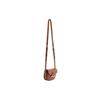 Michael Kors Hally Solid Color Vintage Letter Buckle Leather Saddle Bag Women Shoulder Bag Brown 32F1G2HC1L-230