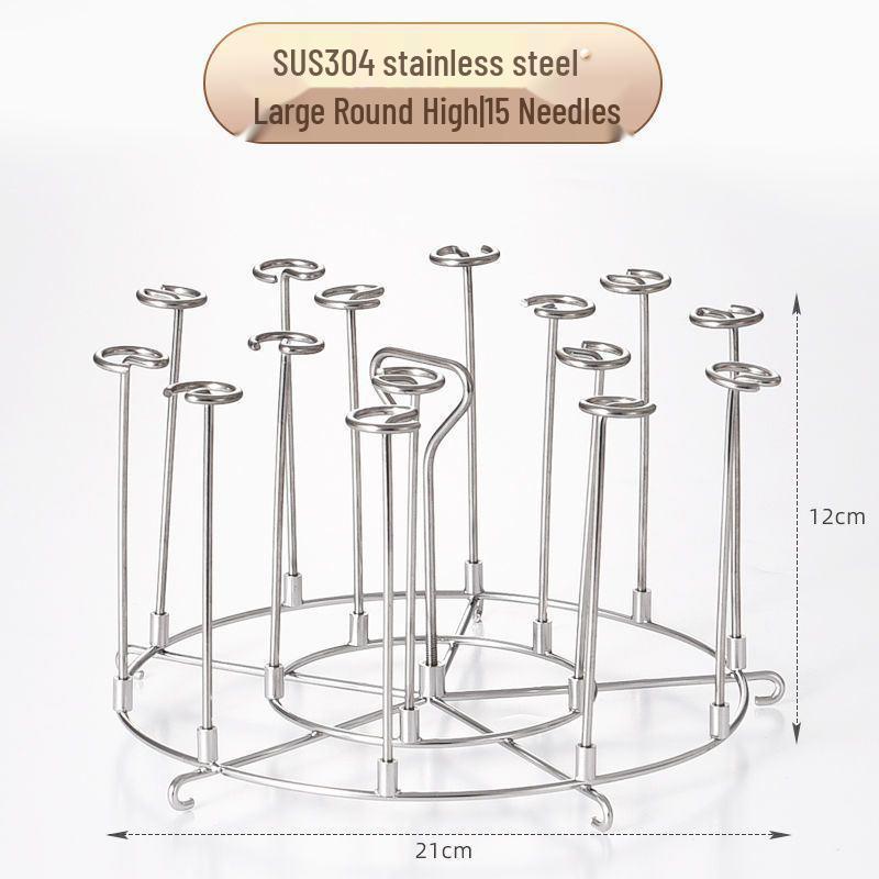 67" Stainless Steel Air Fryer Double-Layer Steaming & Roasting Rack - 4-Pin BBQ & Deep Fryer Accessories with Mesh Shelf.
