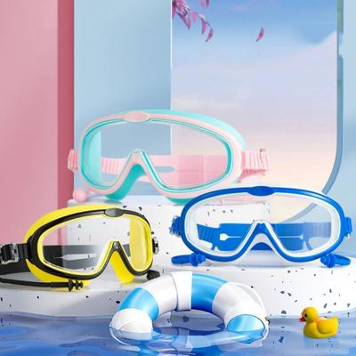 Big Frame Swimming Goggles Wide View Anti Fog Swim Glasses Silicone Transparent Diving Eyewear Swimming Beginner