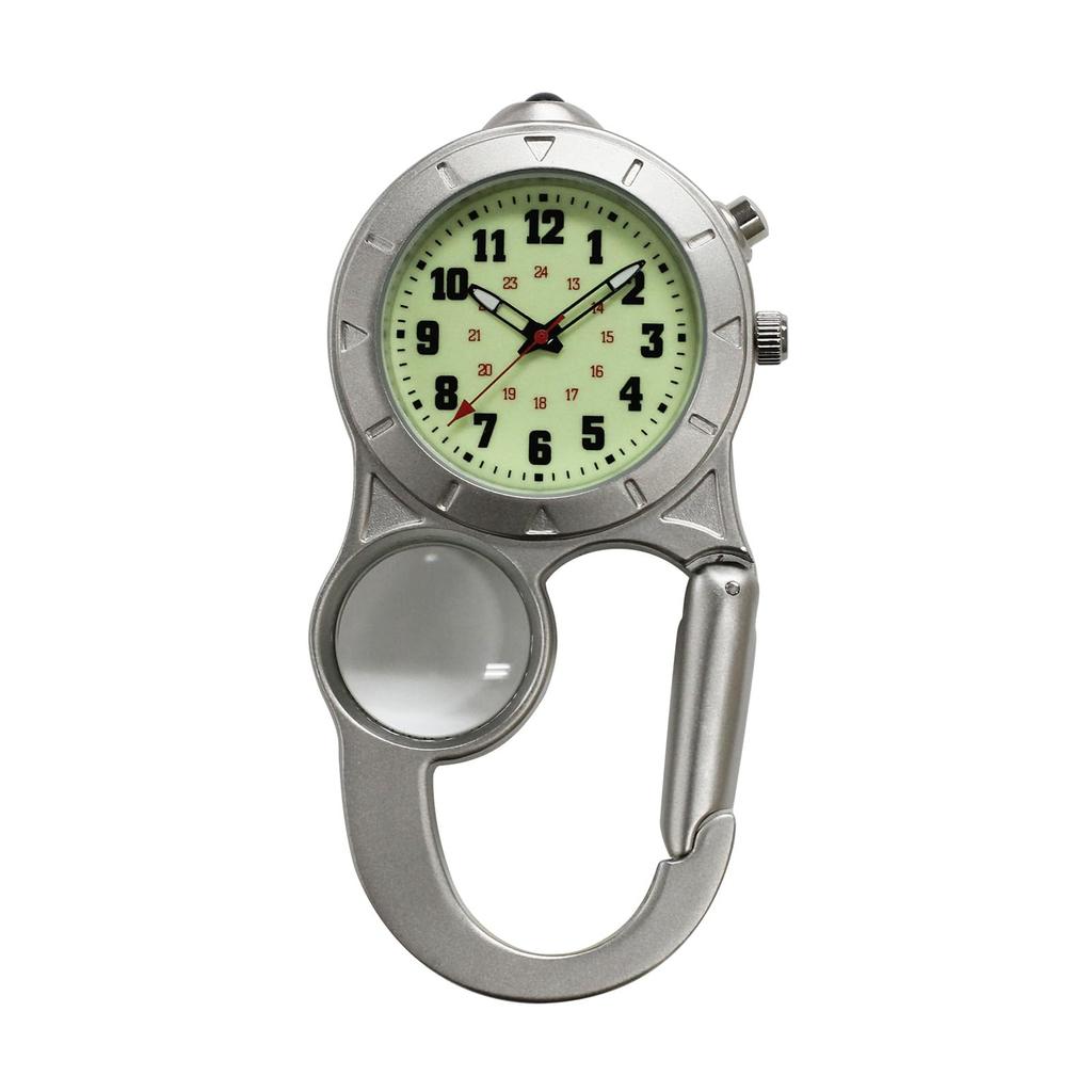 CREPHA Pocket Carabiner Nylon Watch, Watch, Analog, Waterproof, Strap, Ivory, CB-A4151-LUS