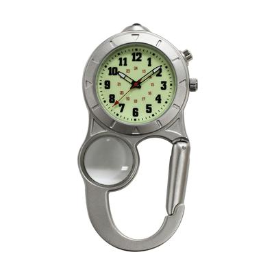 Klefer Men's Pocket Watch, Carabiner Watch, Analog, Waterproof, Nylon Strap, Ivory, CB-A4151-LUS