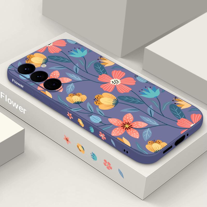 Květinově malovaná skořepina pro Samsung Galaxy S24 S22 Ultra Plus S23 S21 S20 Fe A52 A53 A54 A34 14 5g A51 A32 A13 4g Slim Shockproof Tpu Hybrid Case Cover
