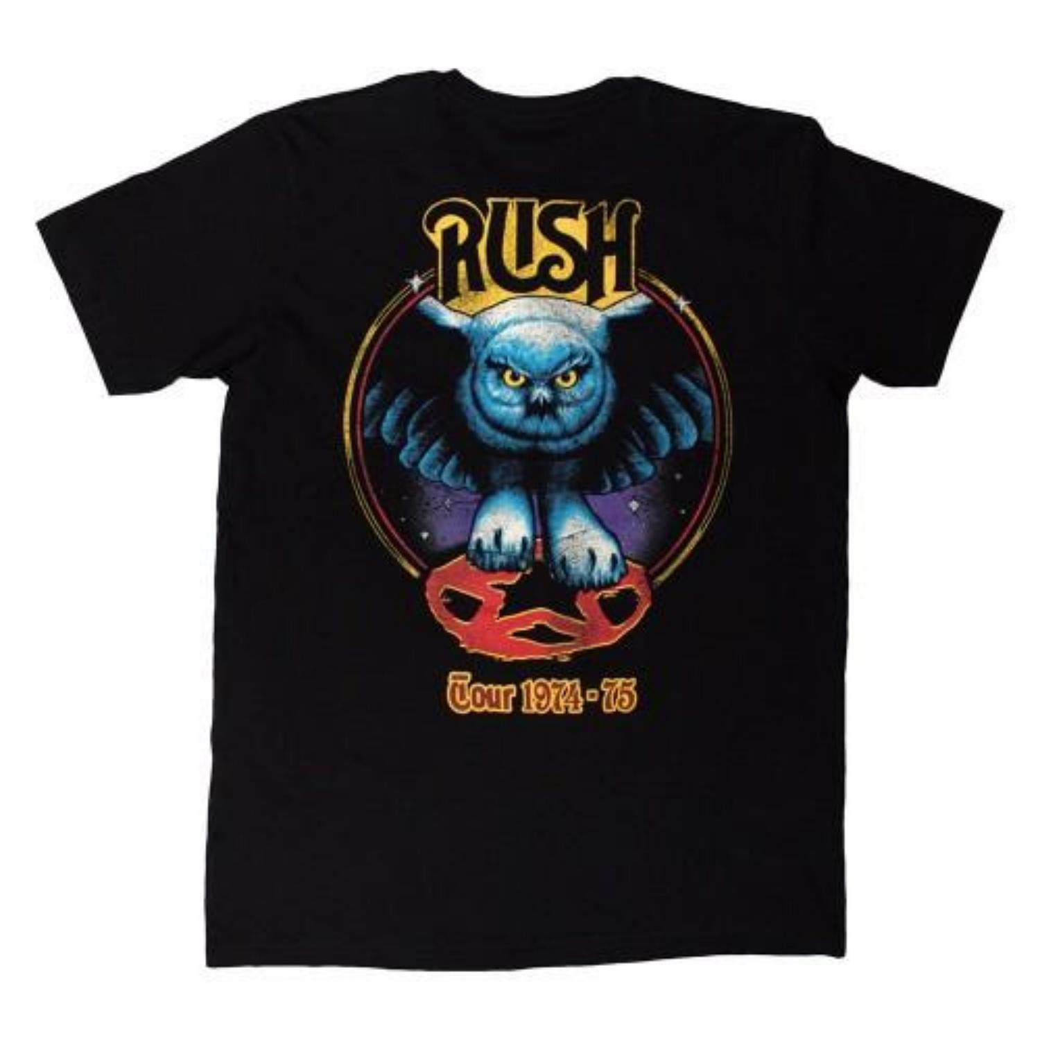 Rush Unisex Adult Tour 74-75 Back Print T-Shirt S чёрный