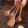 5/8pcs/set Teak Wood Spatula Wooden Non-Stick Pot Cooking Spatula Home Cooking Wooden Spoon Kitchen Utensil