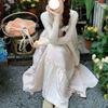French Lace Splicing Pink Suspender Dress Summer Vacation Style Gentle Long Dress Niche Super Fairy Simple Young
