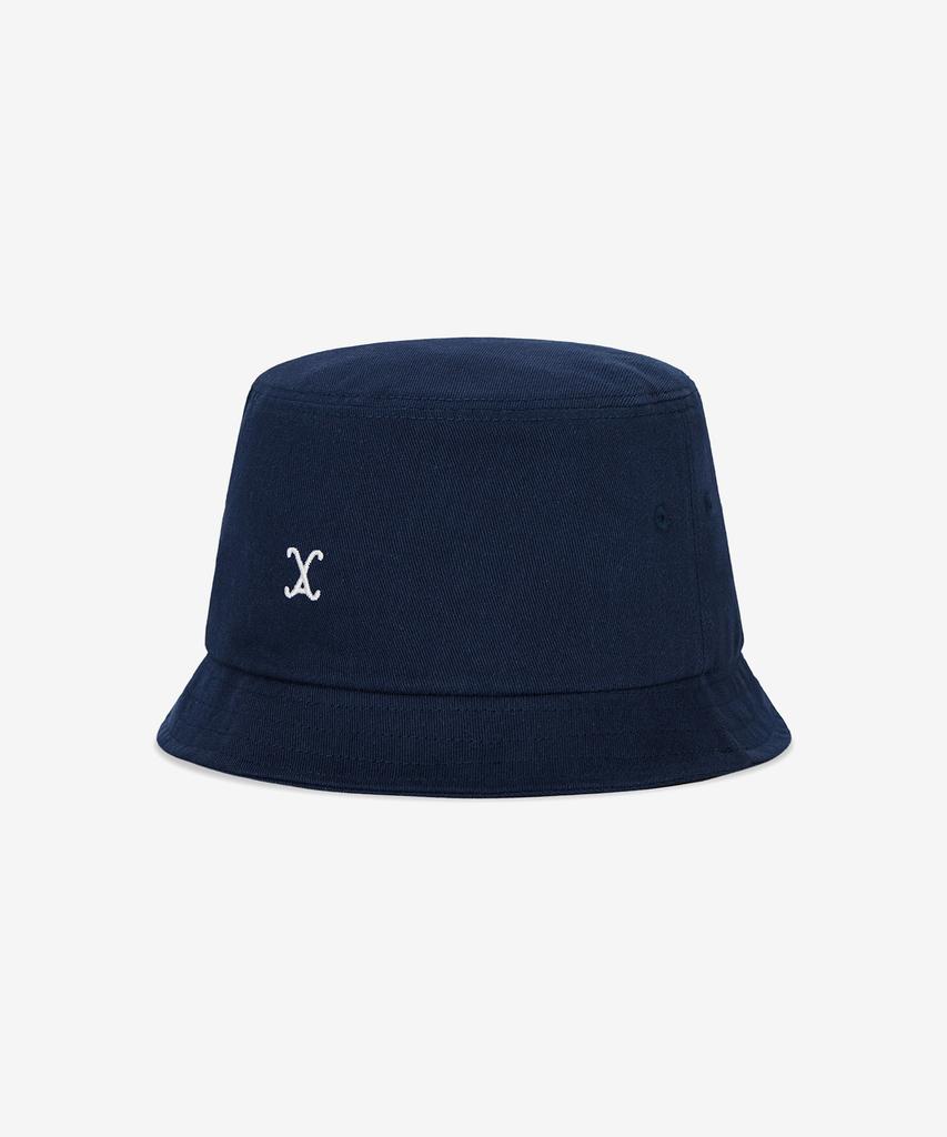 Bajal Va Curved Logo Short Visor Bucket Hat Navy