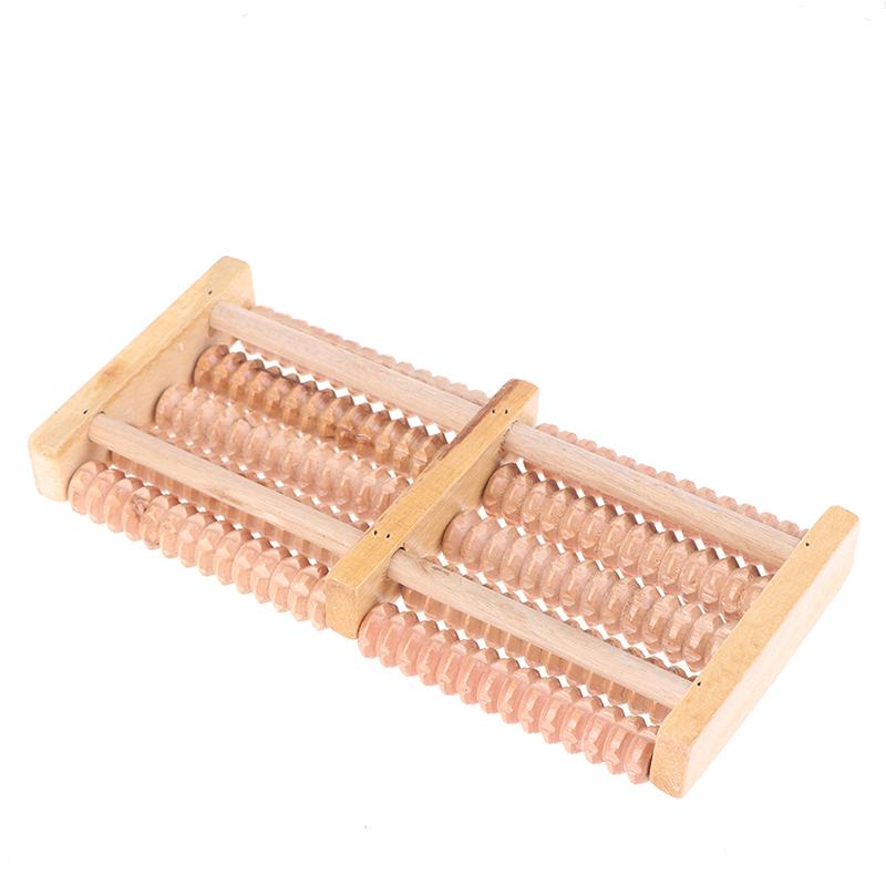 5Raw Wooden Roller Foot Massager Stress Relief Health Therapy Relax Massager