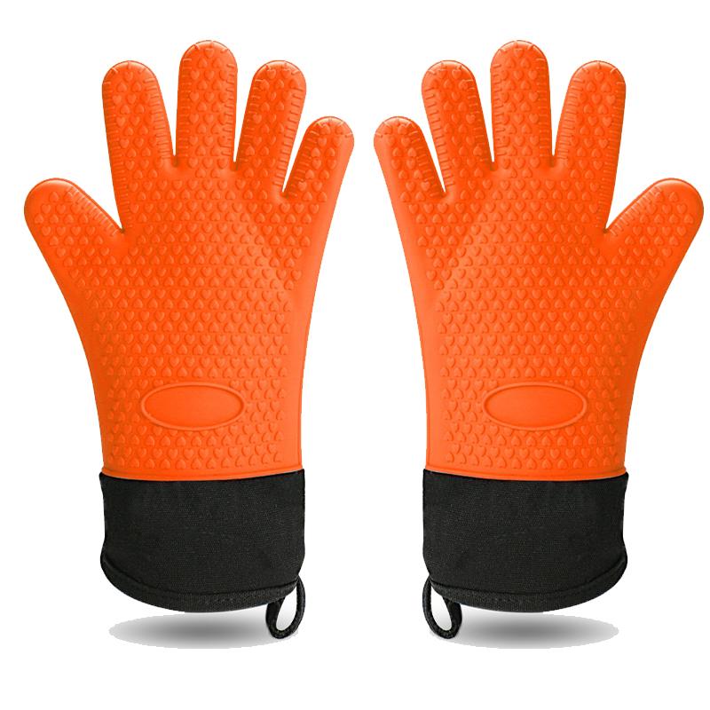 1/2Pcs Insulated Oven Gloves Silicone Heat-Proof Gloves Oven Mitts Microwave Oven Baking Tools Kitchen Heat Resistant Pot Mitts