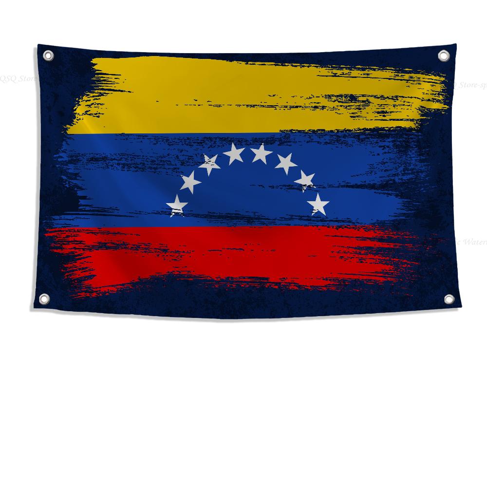 1pc 7 Star Or 8 Star Venezuela 1954 Flag Banners Four Hole Flag Polyester Outdoor Decor Room Aesthetic