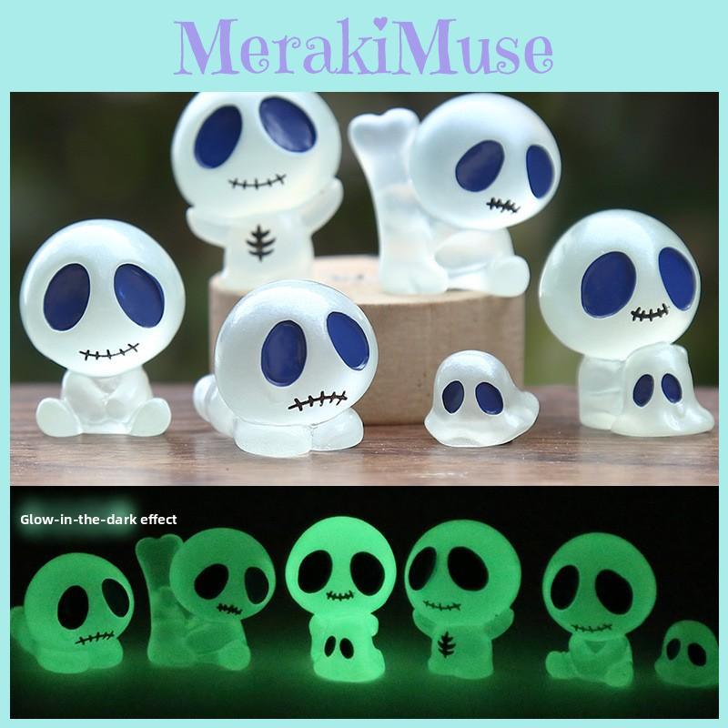 Resin Ghost Miniature Toy With Scene Design For Diy Decoration And Creative Play Activities