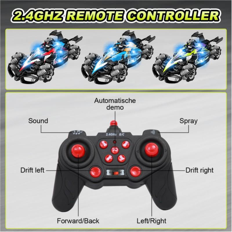 Spray Remote Control F1 Drift Car - Four-Wheel Drive Racing Toy for Kids