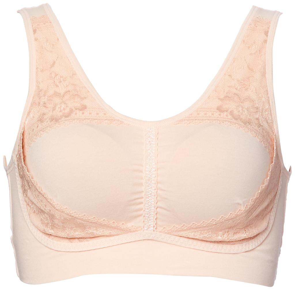 Bra Cotton Blend Lace Soft Hold Night Bra 94013AS Peach [Atsugi] [Kaimining] Women's