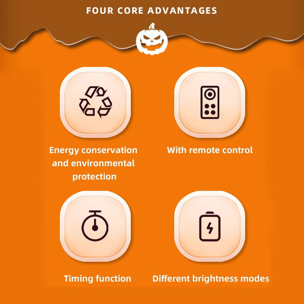 Halloween Black Conical Flameless Candle, 3D Flame Halloween Decorative Candle Light Remote Control LED Electronic Tearful Candle Light