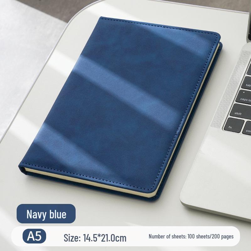 A5 Sheepskin PU Business Notebook: Custom Logo, Thickened for Meetings & Journals