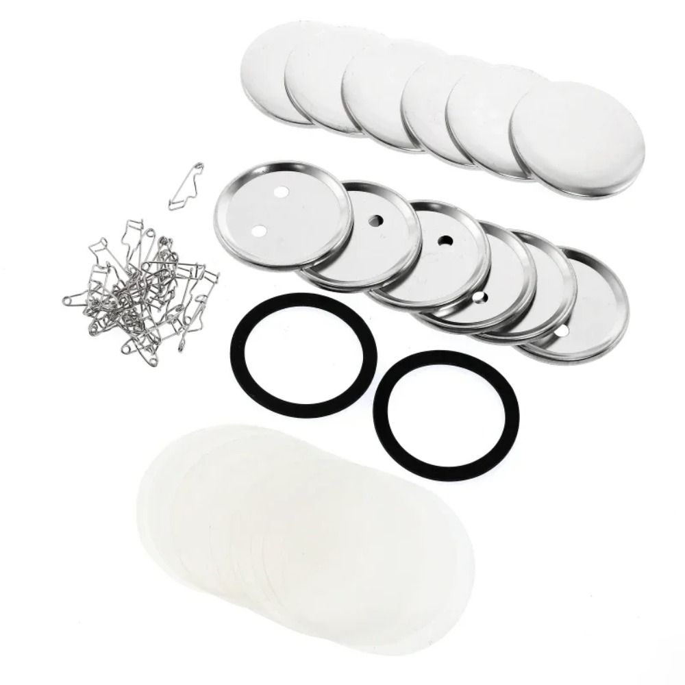 10Pcs New 44mm/58mm Badge Maker Parts Round Metal Hand Press Badge DIY Materials Metal Button Parts Pin Badge Creation