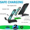 Dual Coil 15W Wireless Charging Stand for Mobile Phones