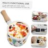 Small Enamel with Handle Multi-functional Butter Warmer and Saucepan for Food Portable and Design Conduction