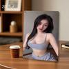 Vintage Metal Wall Art Retro Woman Portrait Iron Decor Home Office Gym Man Cave